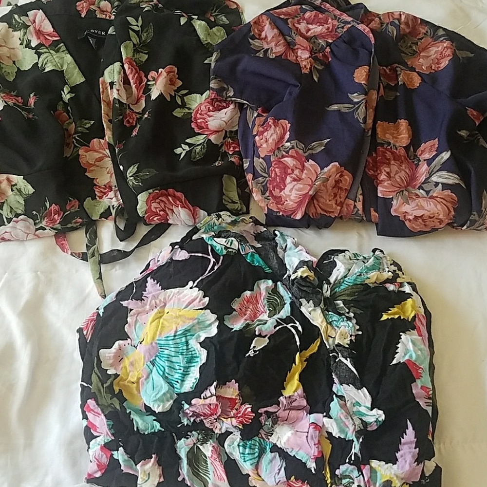Two wrap dresses and one jump suit